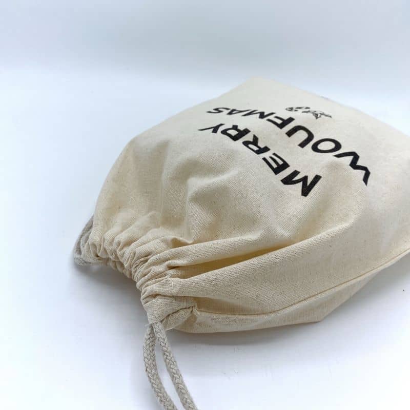 pochette en coton Merry Woufmas pour votre chien à Noël