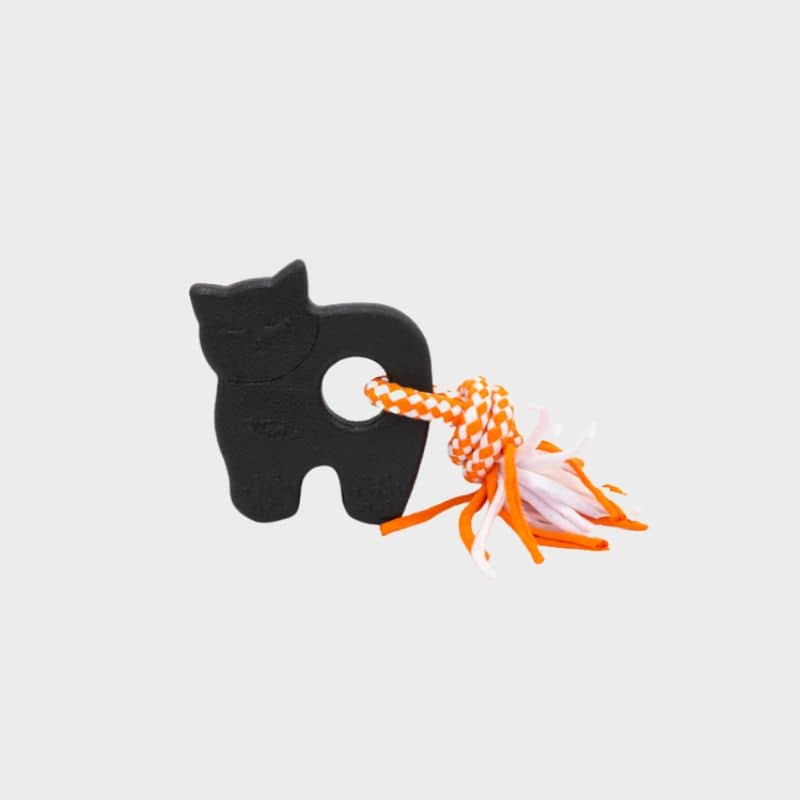 jouet pour chien à macher Halloween en forme de chat noir et corde Zippypaws